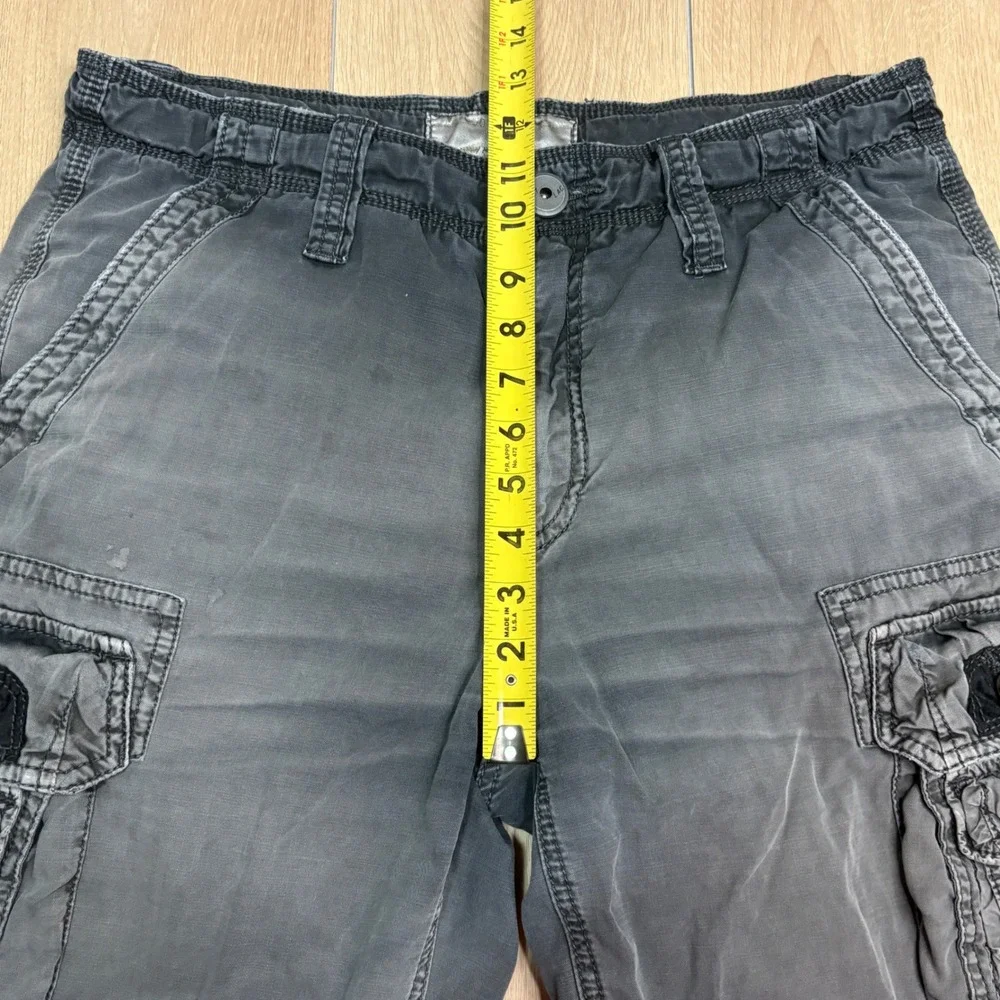 JetLag Mens Grey Organic Cotton Cargo Shorts Multi Pocket Heavy Utility Size 32